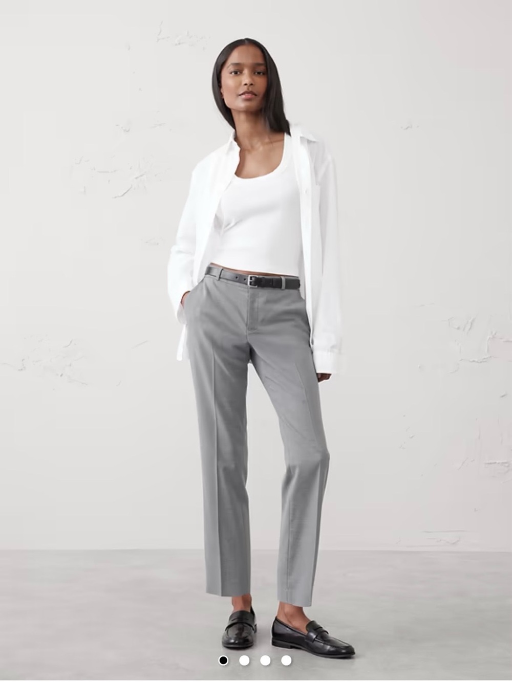 Banana Republic Ryan Stretch Twill Ankle Pant Gray